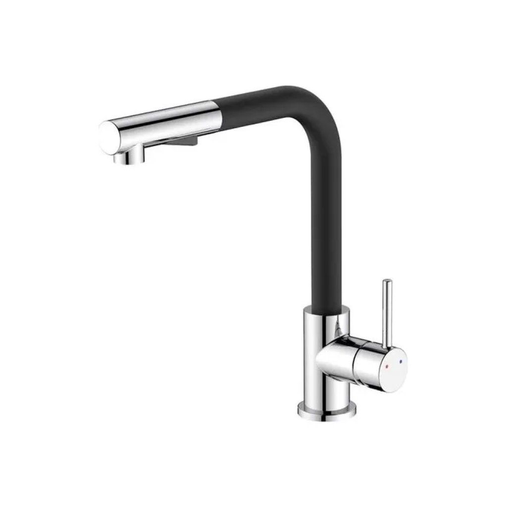 IDRO BRIC Phoenix Miscelatore Cucina Nero e Cromo con Doccetta Estraibile IDRO BRIC Phoenix Miscelatore Cucina Nero e Cromo con Doccetta Estraibile