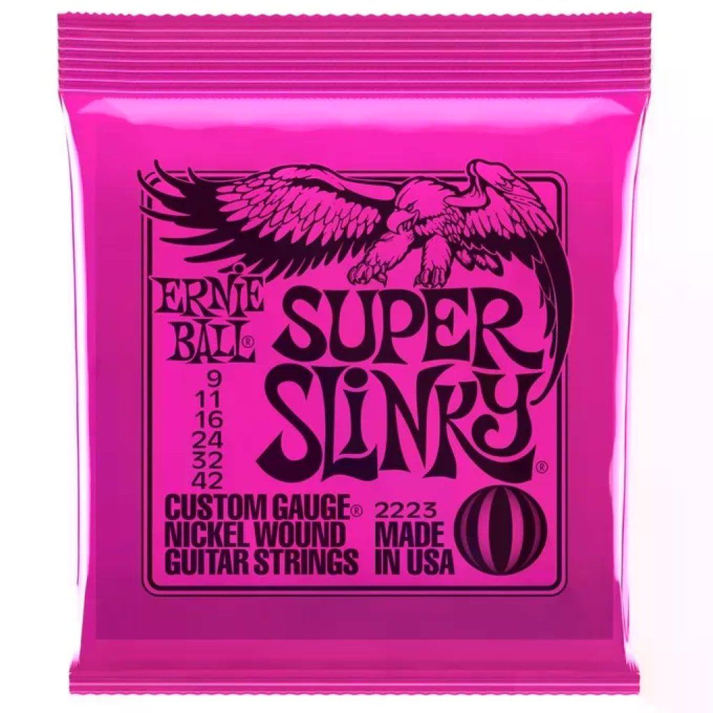 Ernie Ball Super Slinky 2223 – Corde per Chitarra Elettrica 9-42