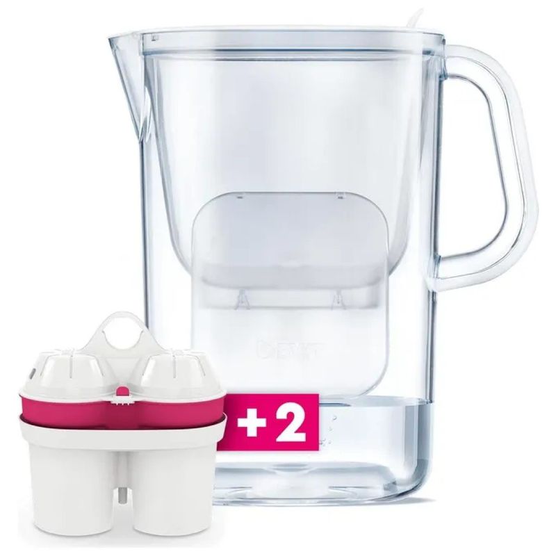 BWT AQUAlizer Caraffa Filtrante 2,6 L con Indicatore LED Baselight, Bianca