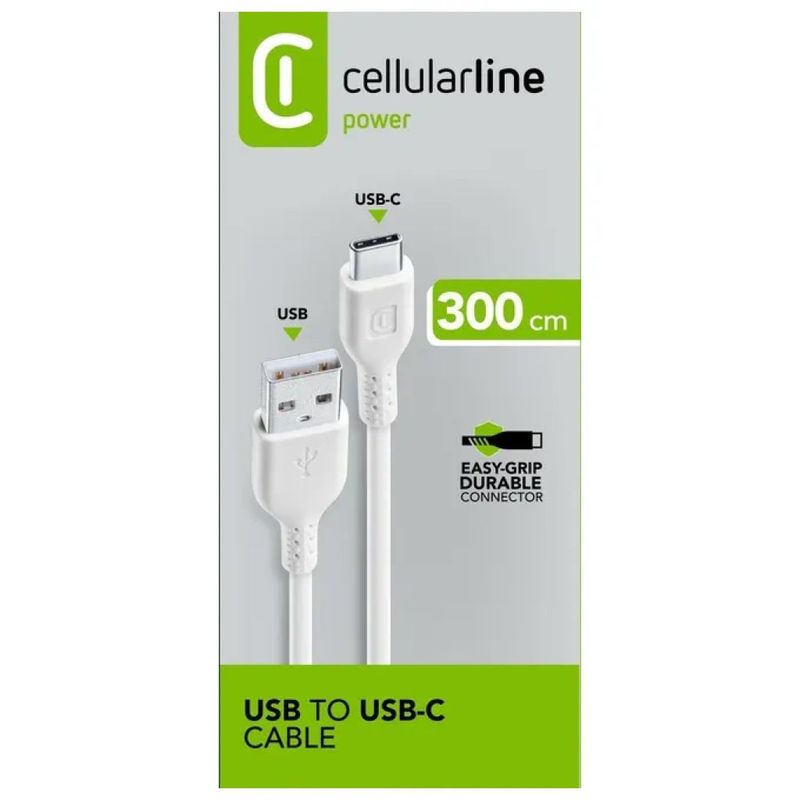 Cellularline Cavo Dati USB-C 3 m Bianco