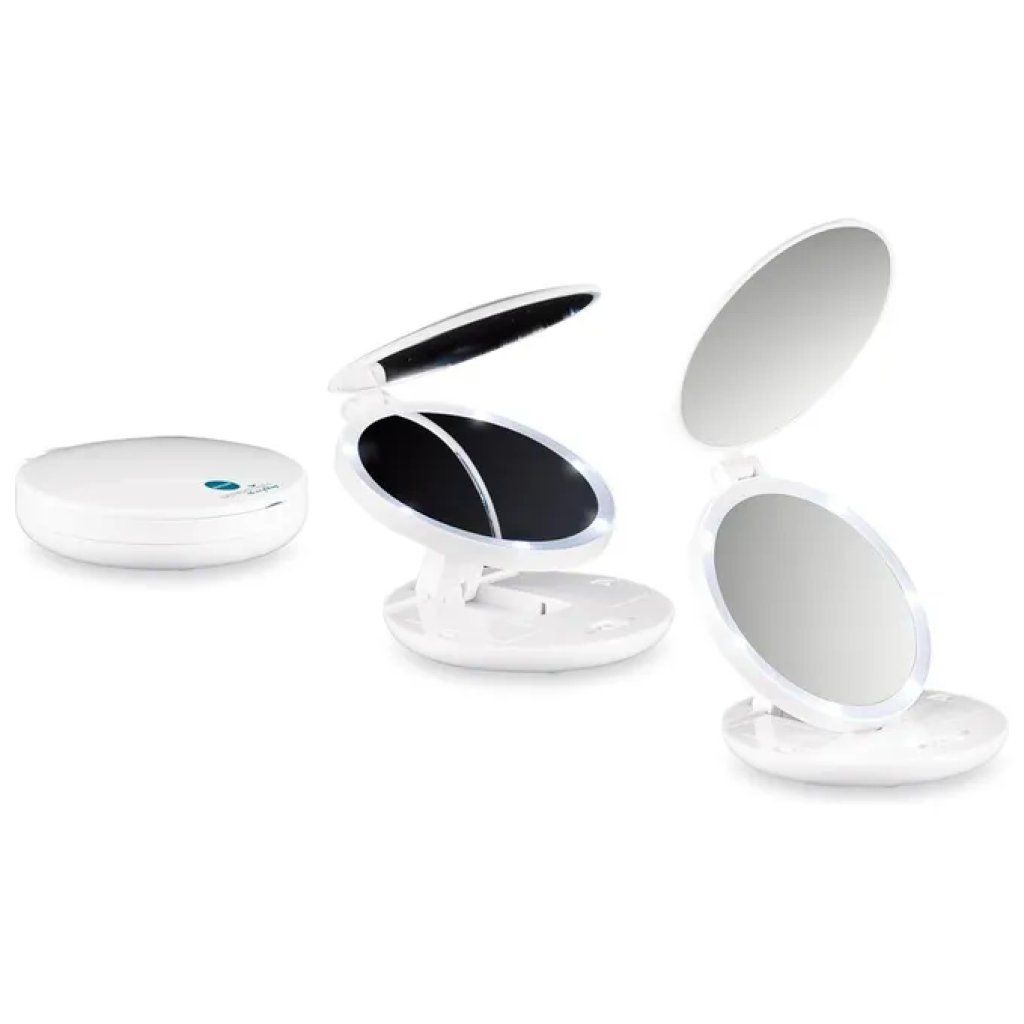 MACOM 218 Specchio Cosmetico Pieghevole con LED e Ingrandimento 7x