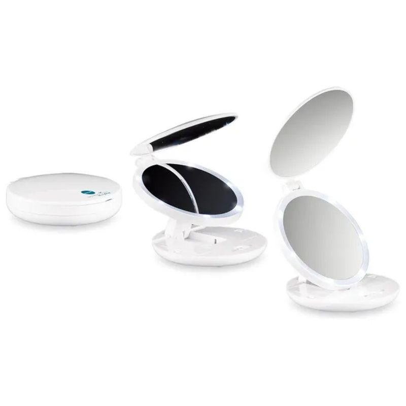 MACOM 218 Specchio Cosmetico Pieghevole con LED e Ingrandimento 7x