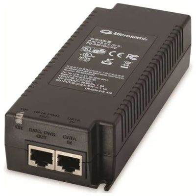 MICROCHIP TECHNOLOGY Microchip PD-9501GCS-AC-EU Convertitore Media PoE 60W Gigabit Ethernet IEEE 802.3bt Nero MICROCHIP TECHNOLOGY Microchip PD-9501GCS-AC-EU Convertitore Media PoE 60W Gigabit Ethernet IEEE 802.3bt Nero