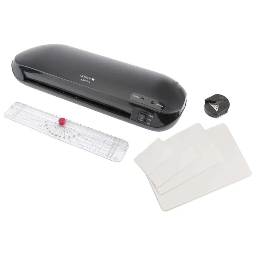 Olympia 3129 Plastificatrice A4 a Caldo e a Freddo, 23 cm, Nera