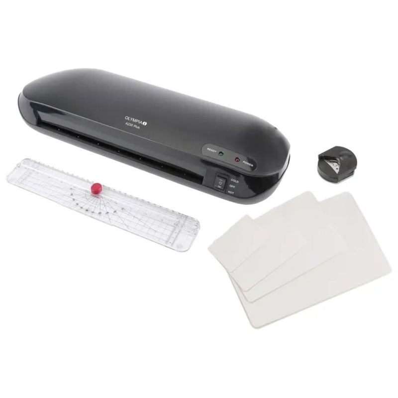 Olympia 3129 Plastificatrice A4 a Caldo e a Freddo, 23 cm, Nera