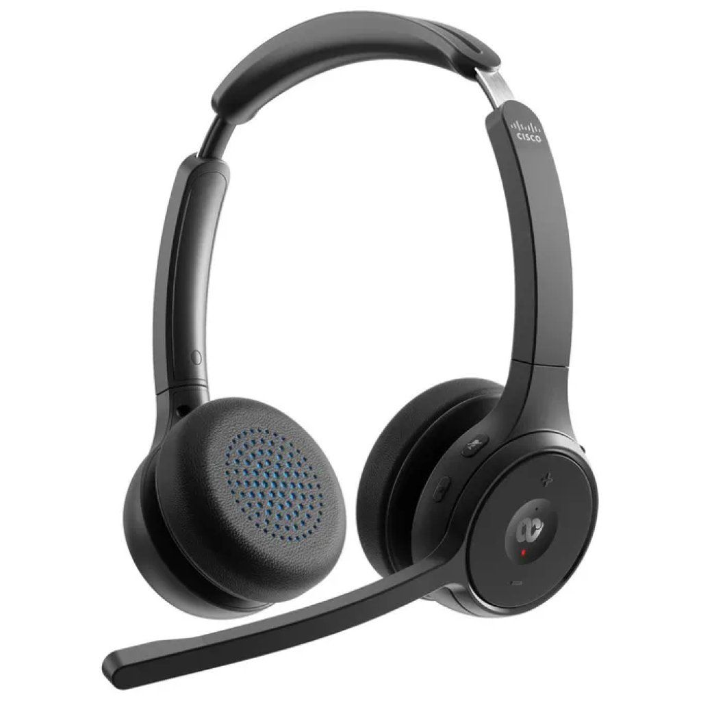 Cisco 722 Cuffie Wireless Bluetooth Biaurali, Nero Carbonio, con Adattatore USB-A