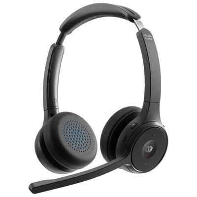 Cisco 722 Cuffie Wireless Bluetooth Biaurali, Nero Carbonio, con Adattatore USB-A
