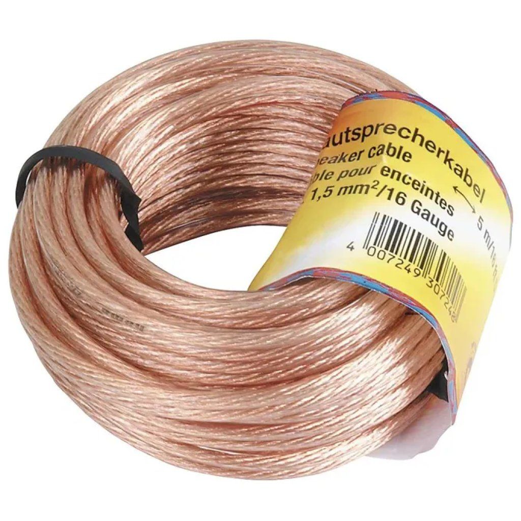 Hama HM.205142 Cavo per Altoparlanti 2 x 1,5 mm², 10 m, Trasparente Hama HM.205142 Cavo per Altoparlanti 2 x 1,5 mm², 10 m, Trasparente