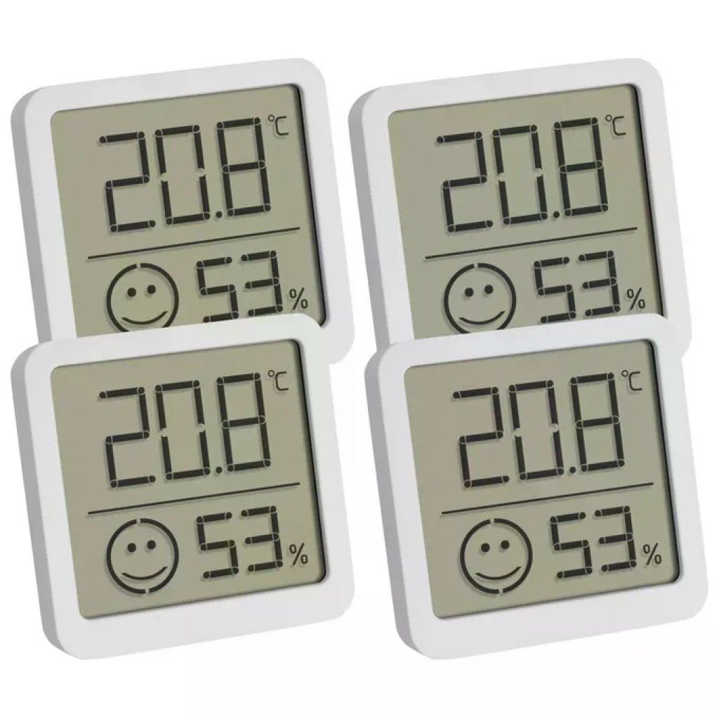 TFA-Dostmann Kit 4 Termoigrometri Digitali Bianchi
