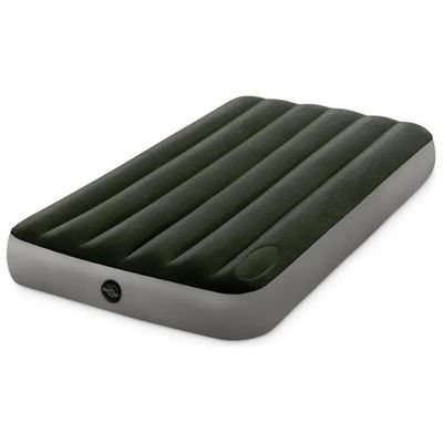 Intex Downy 64761 Materasso Gonfiabile Singolo Fiber-Tech con Pompa a Pedale, 99 x 191 x 25 cm