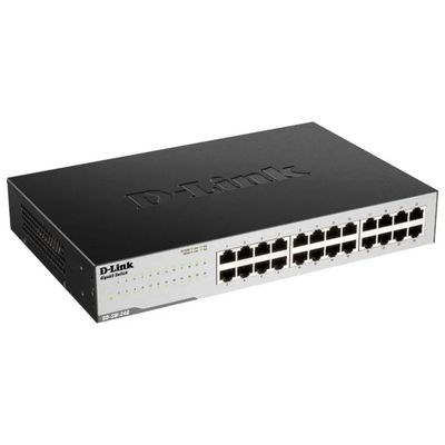 D-Link GO-SW-24G Switch Non Gestito 24 Porte Gigabit Ethernet 10-100-1000 L2 48 Gbit-s colore Nero