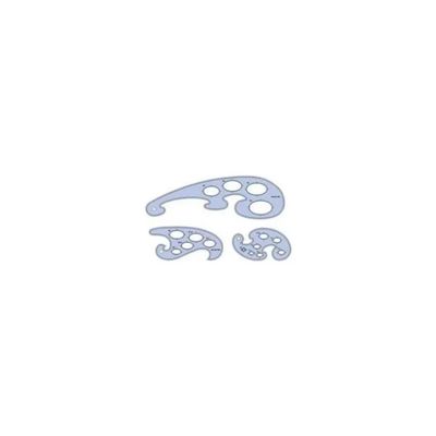Maped Set da 3 Curvilinee in Plastica Blu Maped Set da 3 Curvilinee in Plastica Blu