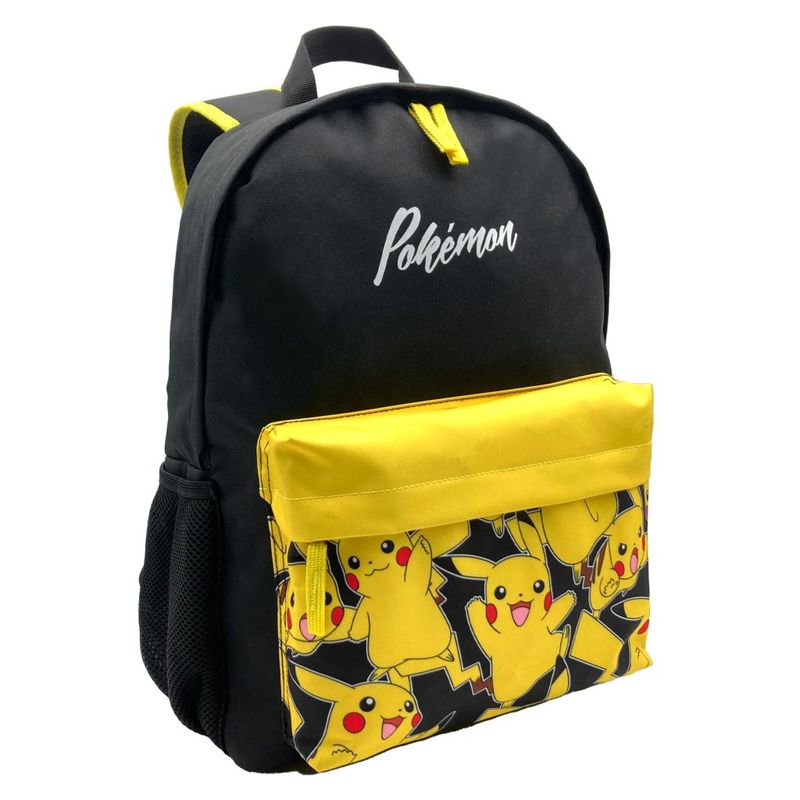 OEM Zaino Pokémon Pikachu Nero e Giallo con Porta PC
