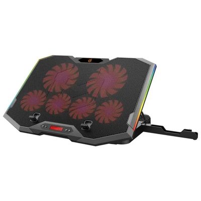 Conceptronic THYIA01B Base di Raffreddamento Notebook Gaming 17'' 6 Ventole RGB 5 Livelli 2 USB colore Grigio Conceptronic THYIA01B Base di Raffreddamento Notebook Gaming 17'' 6 Ventole RGB 5 Livelli 2 USB colore Grigio