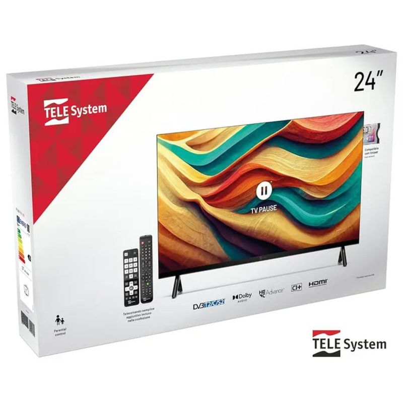 TELESYSTEM TELE System TS24LS15 TV LED 24” HD Ready DVB-T2/S2
