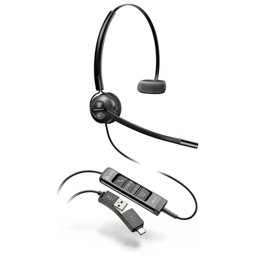 POLYCOM Cuffie Poly EncorePro 545 convertibili USB-A con microfono POLYCOM Cuffie Poly EncorePro 545 convertibili USB-A con microfono
