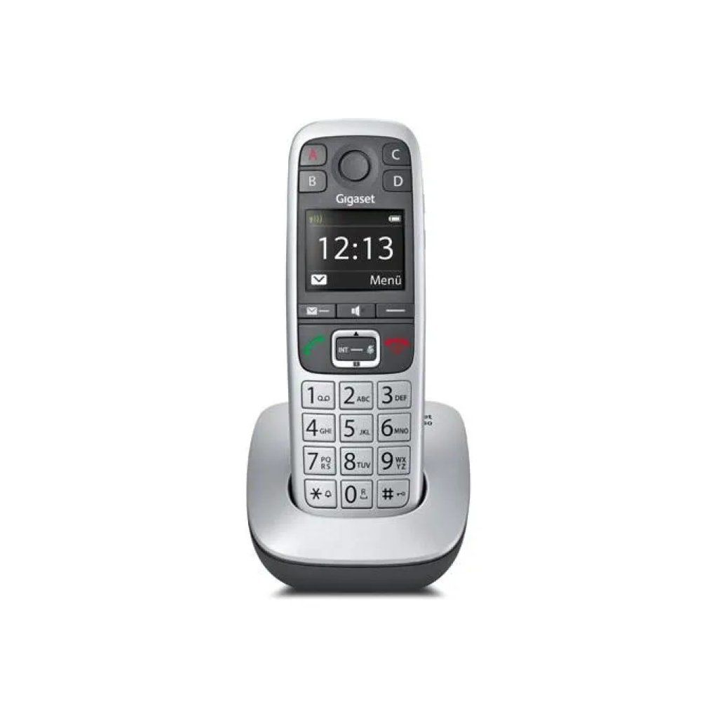 Gigaset E560 Telefono Cordless DECT Grigio con Tasti Grandi e Tasto SOS Gigaset E560 Telefono Cordless DECT Grigio con Tasti Grandi e Tasto SOS