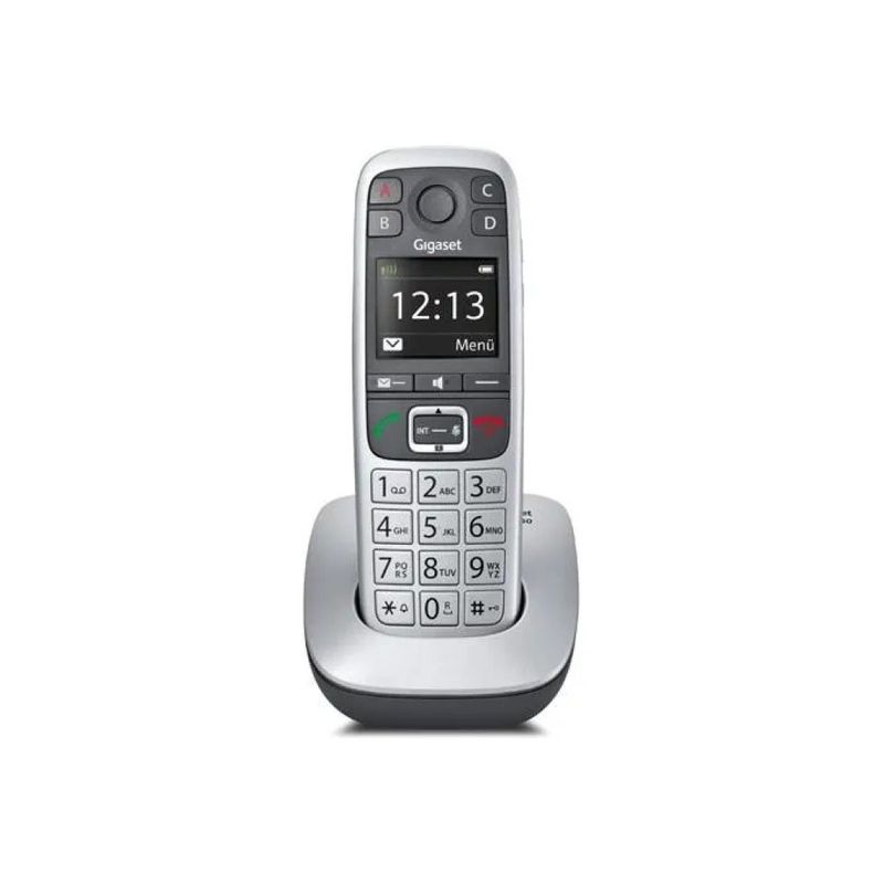 Gigaset E560 Telefono Cordless DECT Grigio con Tasti Grandi e Tasto SOS