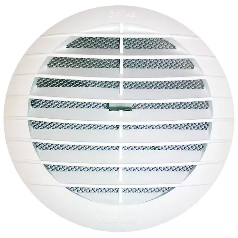 IDRO BRIC SP0044GR Griglia Aerazione Tonda Termoflex Pieghevole Antisfondamento 190 mm per Tubo 125 160 mm