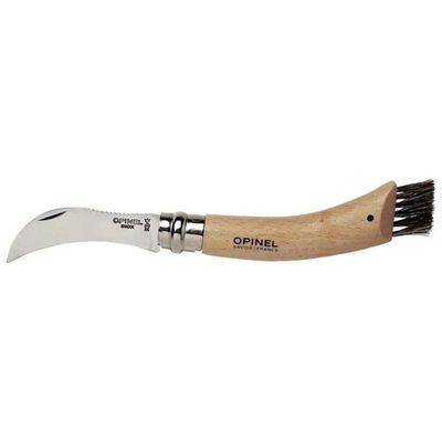 Opinel N.8 Coltello da Funghi con Spazzola e Lama Inox da 8 cm Opinel N.8 Coltello da Funghi con Spazzola e Lama Inox da 8 cm