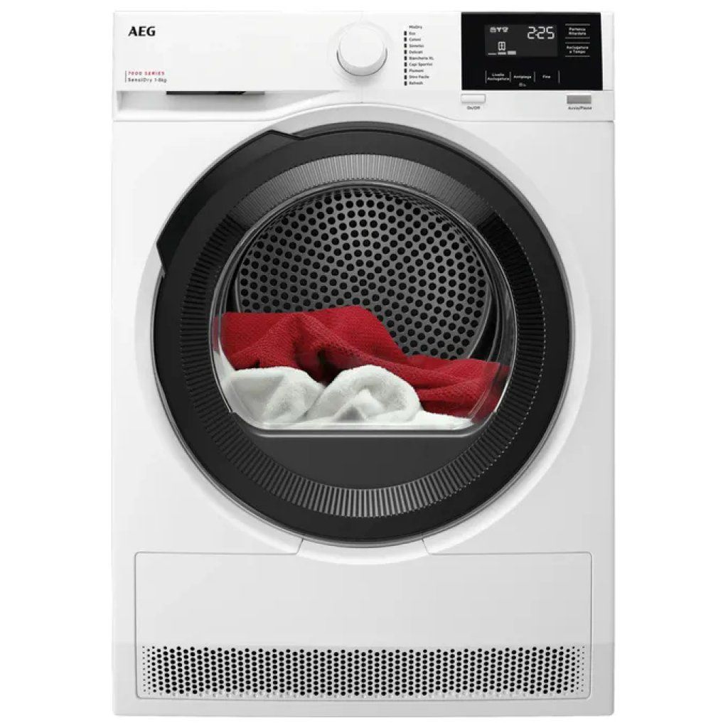 AEG TR7HG18C Serie 7000 Asciugatrice Pompa di Calore 8 Kg Tecnologia SensiDry MixDry PreciseDry