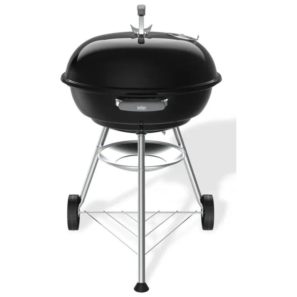 Weber 1502061 Compact Kettle Barbecue a Carbone Diametro 57 cm Area Cottura 2342 cm² 8 Persone 2 Ruote