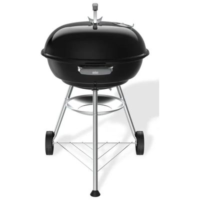 Weber 1502061 Compact Kettle Barbecue a Carbone Diametro 57 cm Area Cottura 2342 cm² 8 Persone 2 Ruote