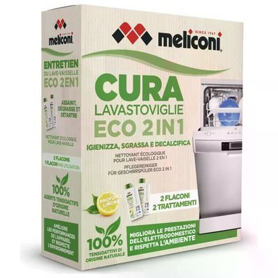 Meliconi Cura Lavastoviglie Eco 2 in 1, 2 trattamenti