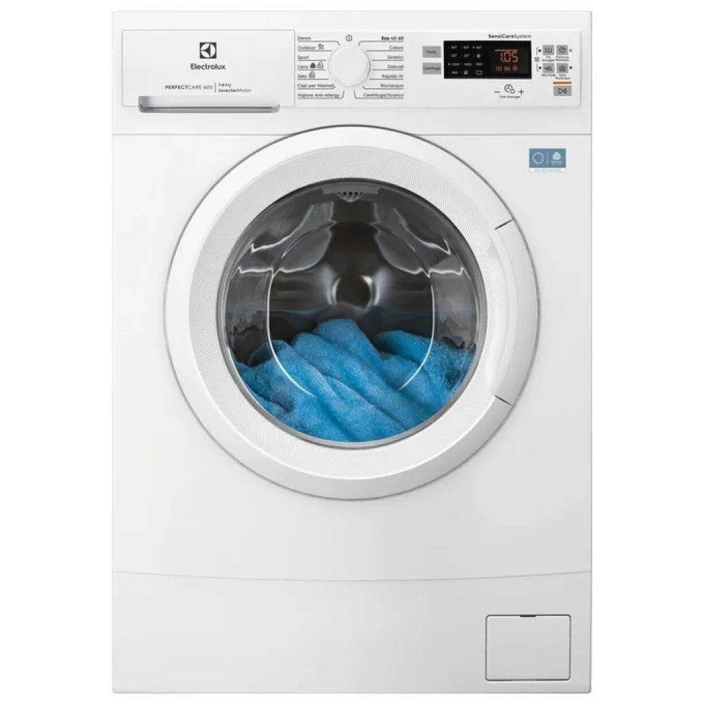 Electrolux EW6S526A Serie 600 Lavatrice Slim 6 Kg 1200 rpm Classe A SensiCare Vapore Inverter (84x60x38 cm