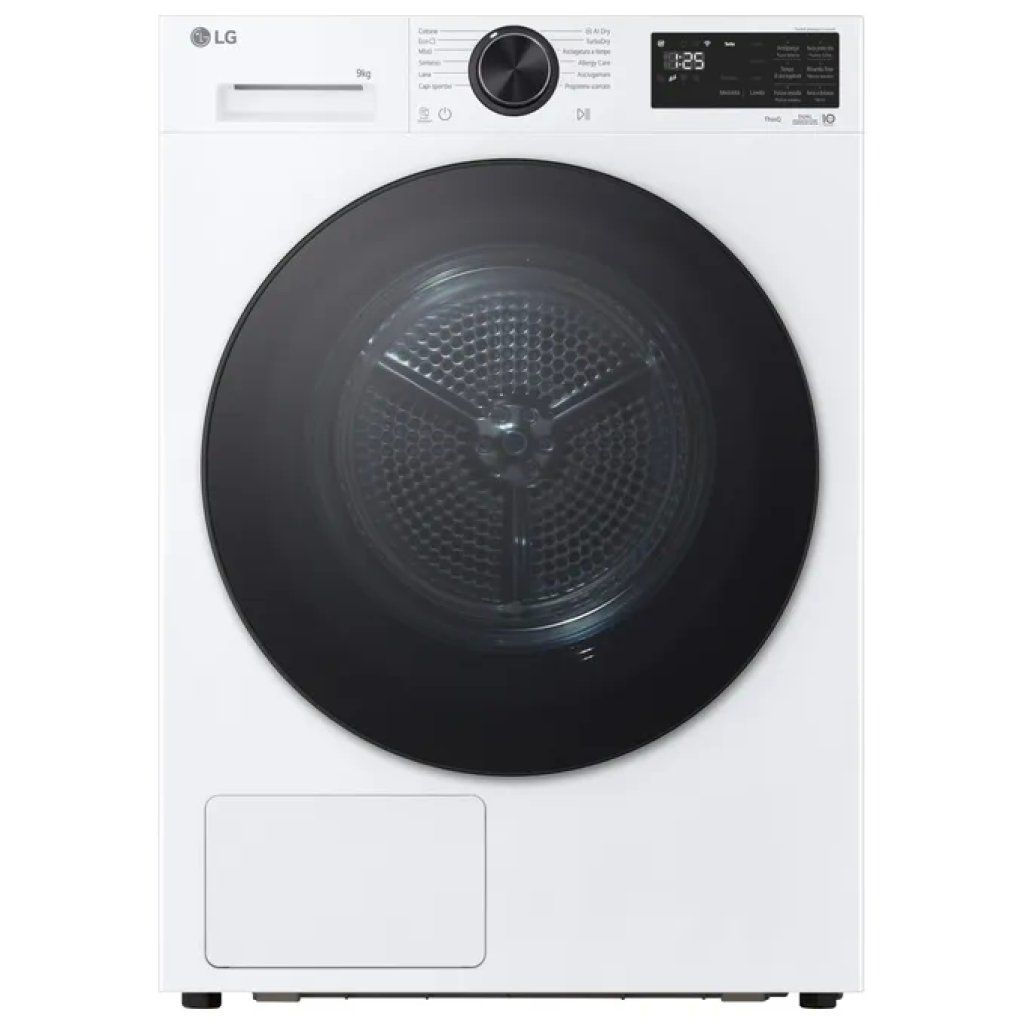 LG RNX59TLBAI Asciugatrice AI Dry 9 kg Classe B, TurboDry, Allergy Care, Wi-Fi, Bianca