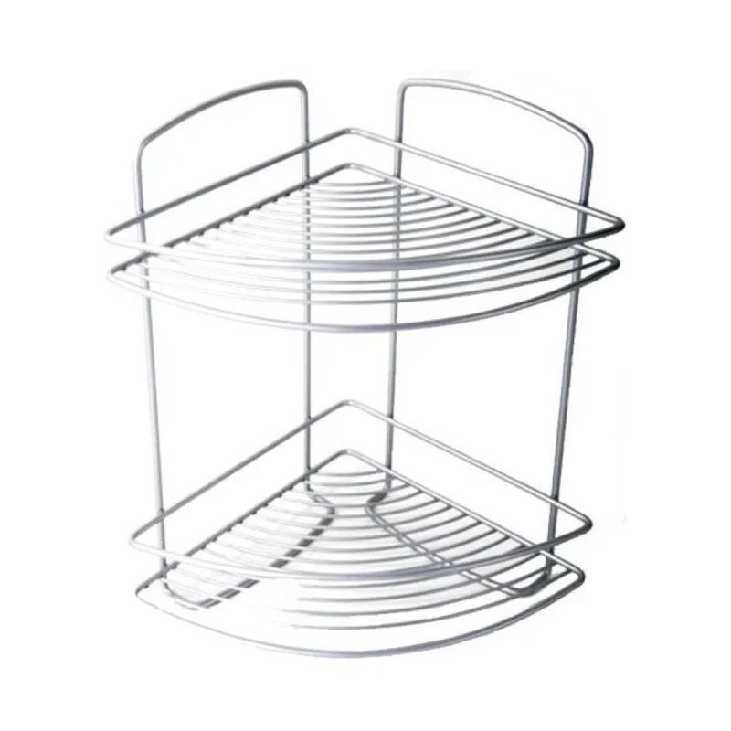 Metaltex Onda 460202 – Mensola angolare da bagno a 2 ripiani