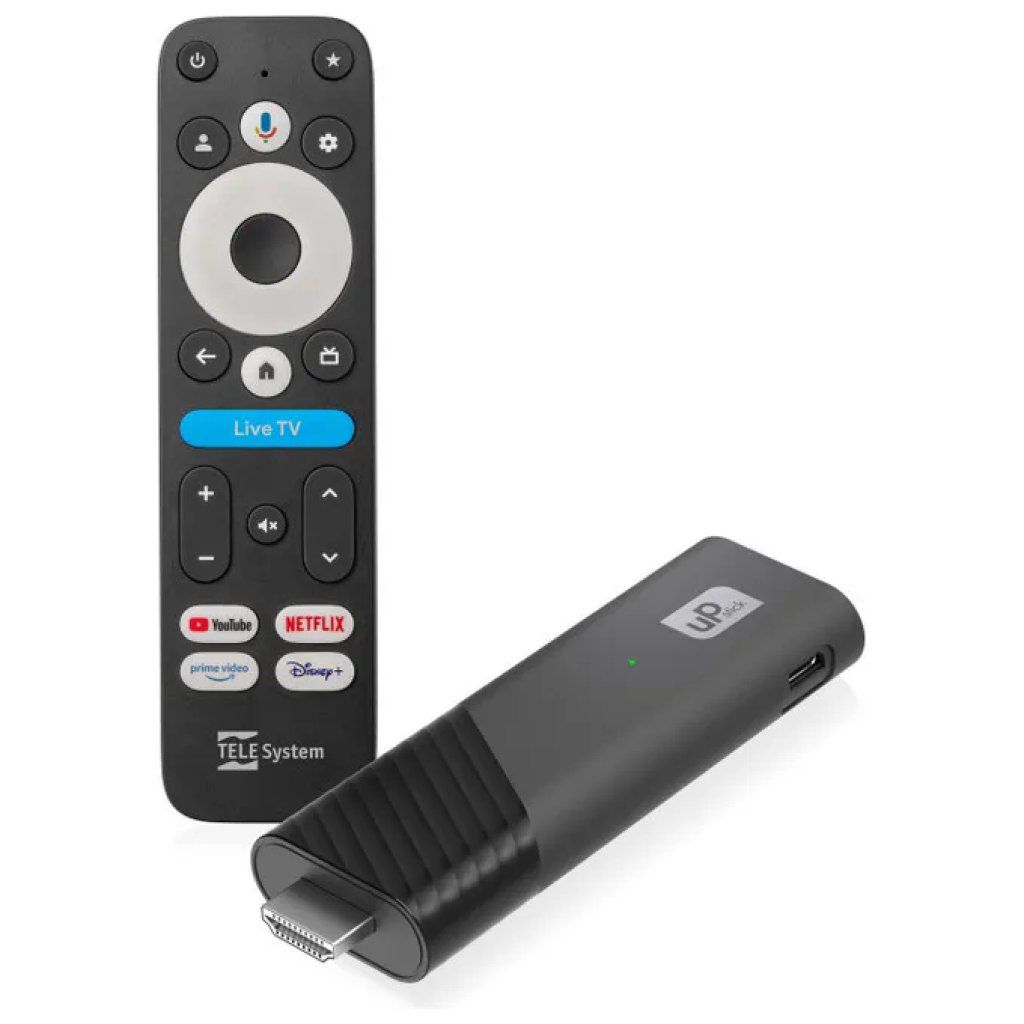 TELESYSTEM TELE System UP Stick Google TV 4K UHD, 32 GB, Wi-Fi Dual Band TELESYSTEM TELE System UP Stick Google TV 4K UHD, 32 GB, Wi-Fi Dual Band