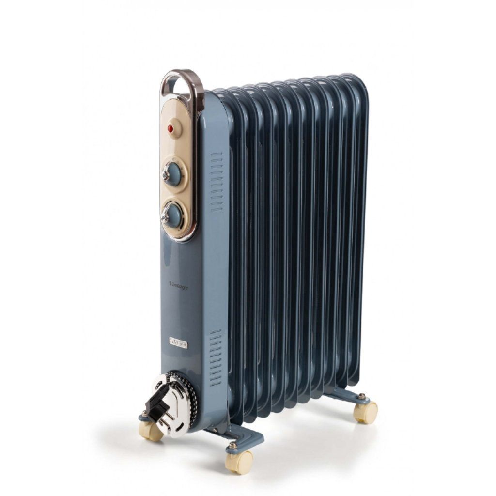 Ariete Vintage 8252 Radiatore a Olio 2500 W Celeste, 11 Elementi