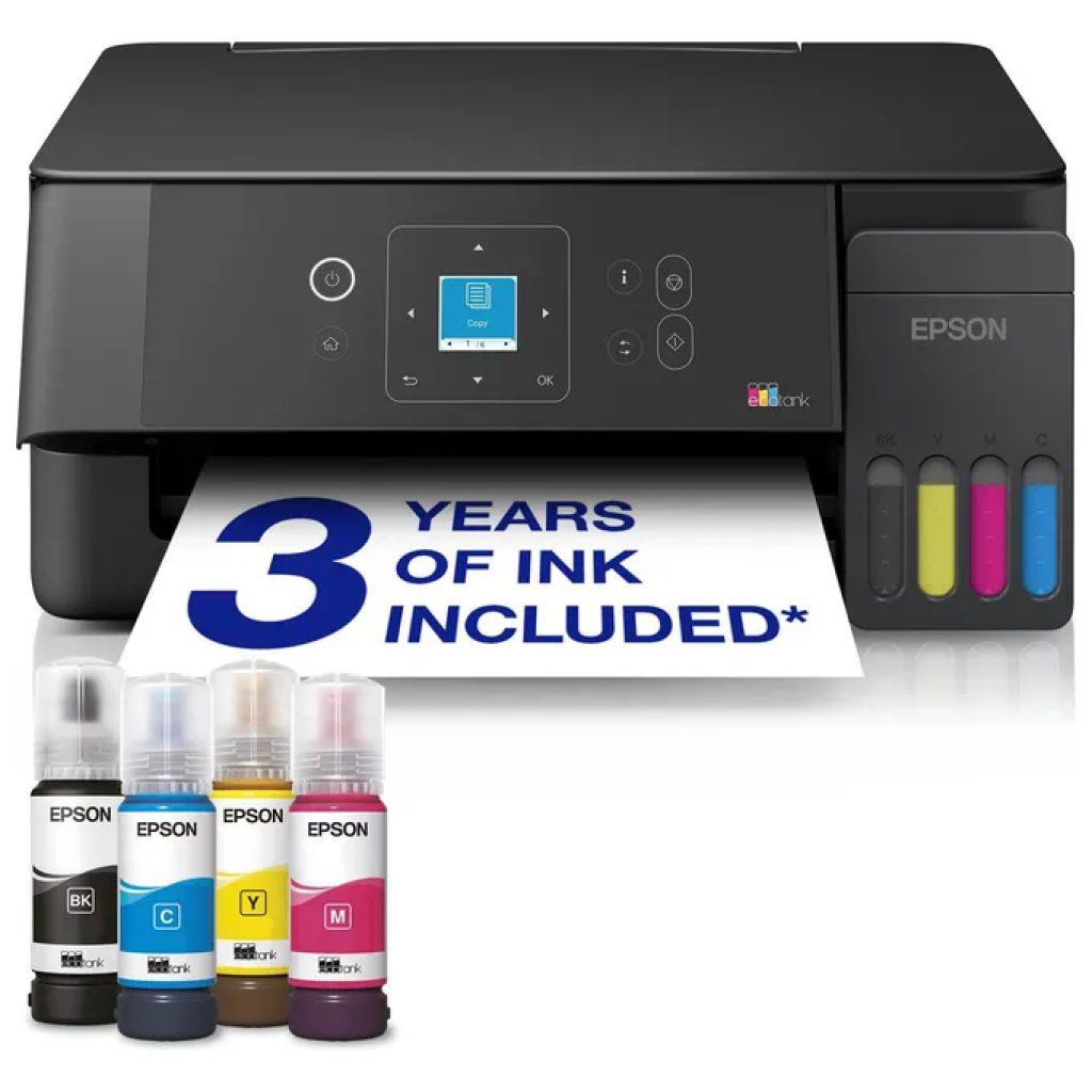 Epson C11CL63404 EcoTank ET-2920 Stampante Multifunzione A4 Wi-Fi Stampa Copia Scansione colore Nero
