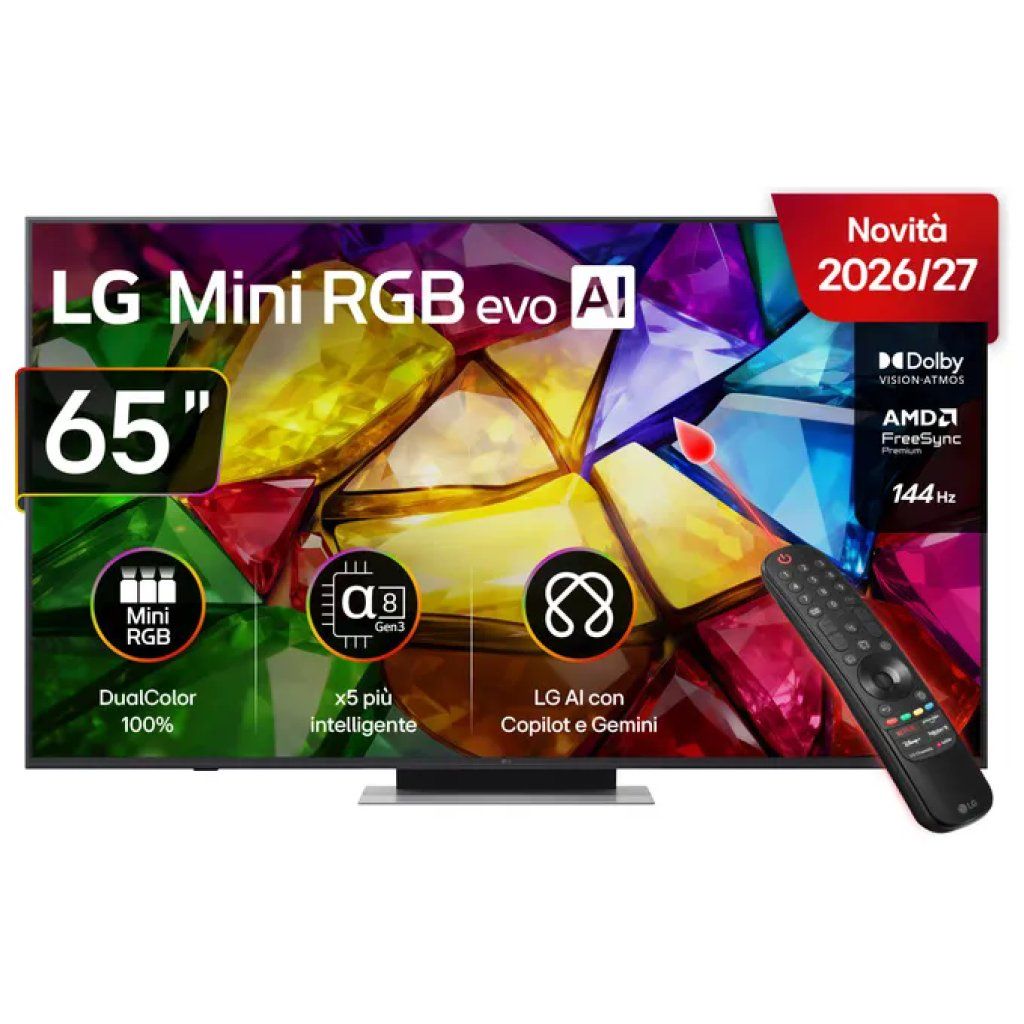 LG 65MRGB87B6B Serie MRGB87 Smart TV 4K Mini LED con Processore α8 Gen3 e Certificazione DualColor LG 65MRGB87B6B Serie MRGB87 Smart TV 4K Mini LED con Processore α8 Gen3 e Certificazione DualColor