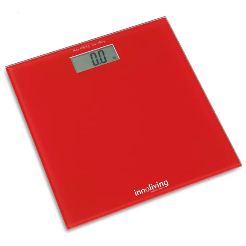 Innoliving INN-151 Bilancia Pesapersone Digitale in Bambù Rossa
