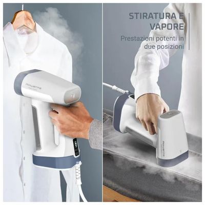 Rowenta Pure Force DR8722F0 Stiratore a Vapore 2 in 1, 1800 W, Bianco
