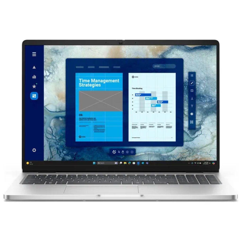 Dell PC16250 Notebook Intel Core Ultra 7, 32 GB RAM, 1 TB SSD, Windows 11 Pro, Platino