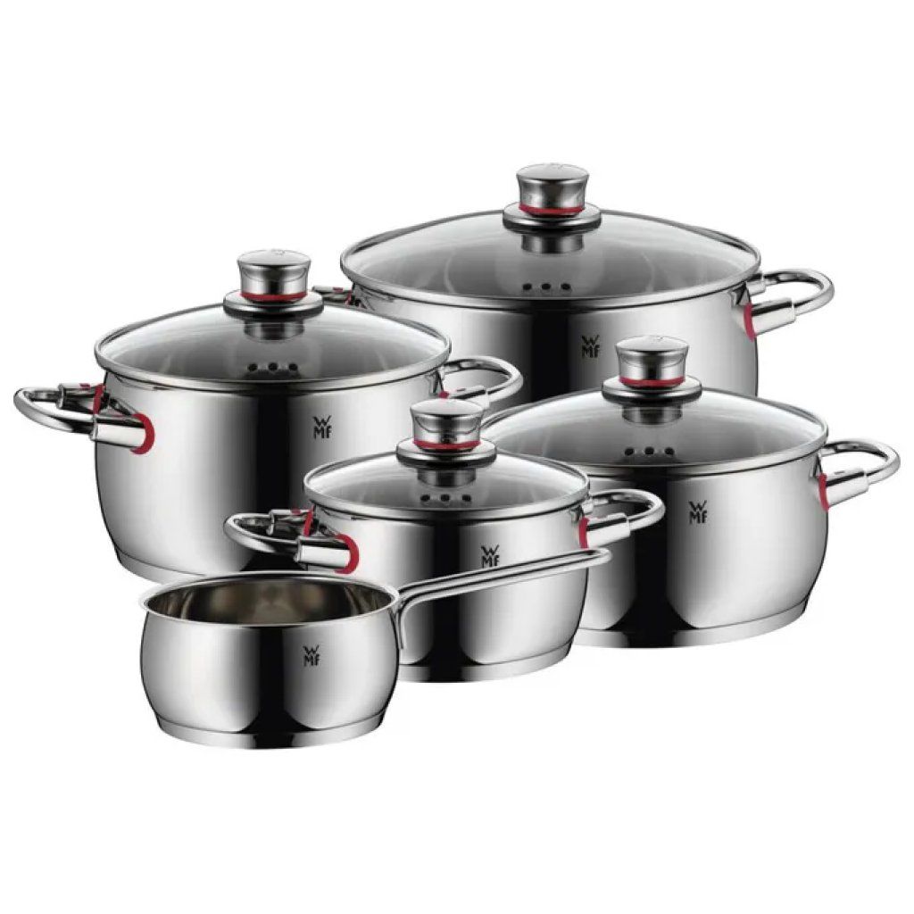 WMF 07.7455.6380 Quality One Batteria di Pentole 9 Pezzi Induzione Acciaio Inox colore Acciaio Inox