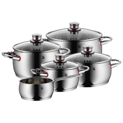 WMF 07.7455.6380 Quality One Batteria di Pentole 9 Pezzi Induzione Acciaio Inox colore Acciaio Inox