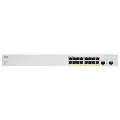 Cisco CBS220-16P-2G Switch Gestito L2 16 Porte Gigabit Ethernet PoE+ 2 Slot SFP 130 W colore Bianco