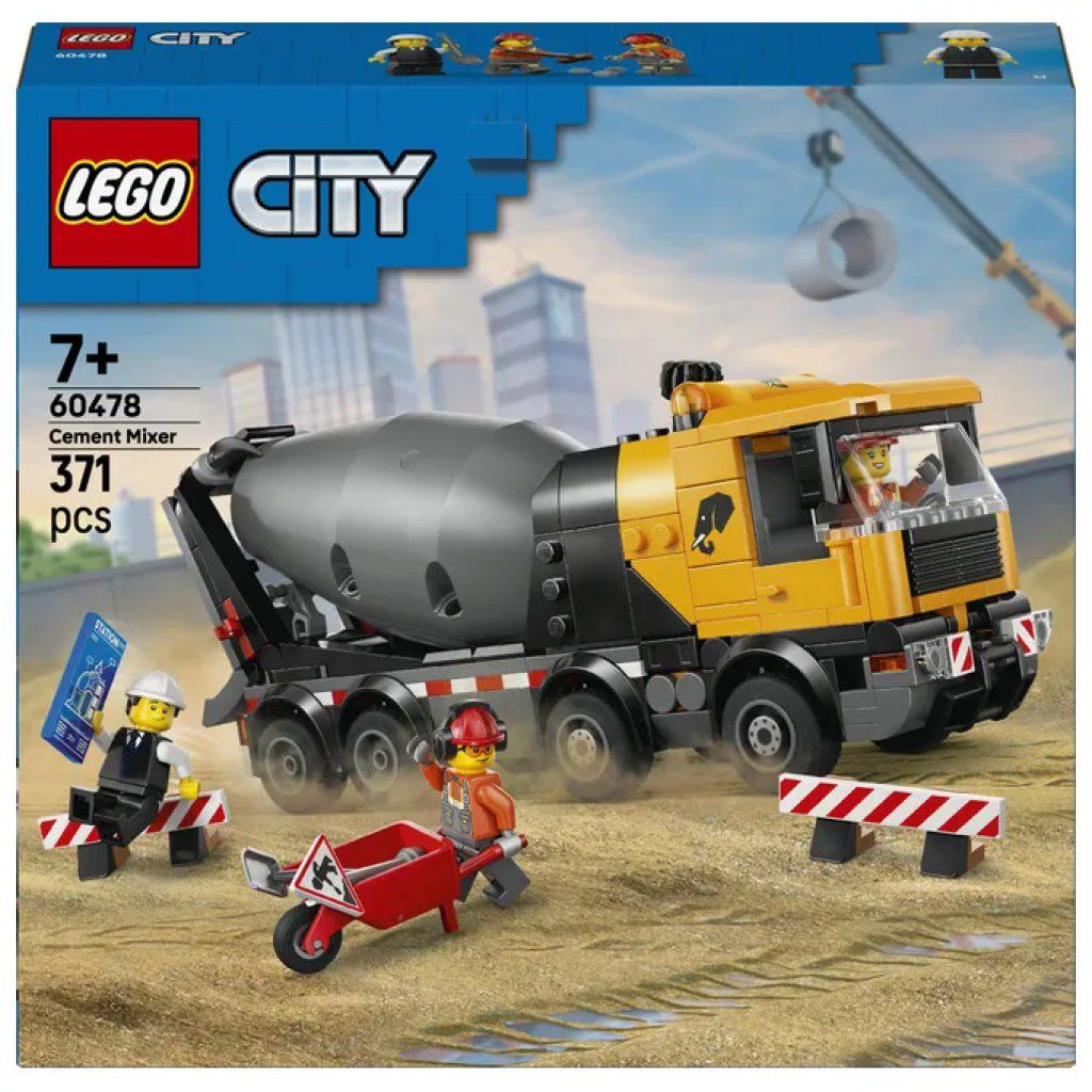 LEGO City Betoniera Cement Mixer 60478, 371 pezzi LEGO City Betoniera Cement Mixer 60478, 371 pezzi