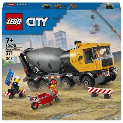 LEGO City Betoniera Cement Mixer 60478, 371 pezzi