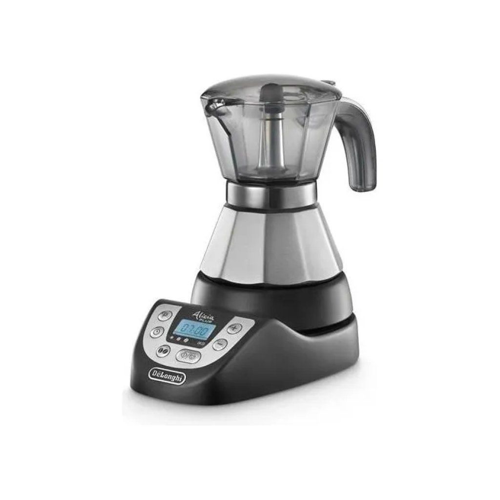 DELONGHI De'Longhi Alicia Plus EMKP21.B Moka Elettrica, 2 Tazze, 450 W, Timer 24 h, Nero