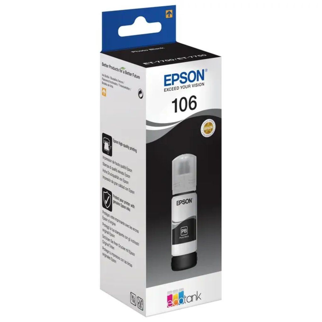 Epson EcoTank 106 Inchiostro Nero Fotografico 70 ml