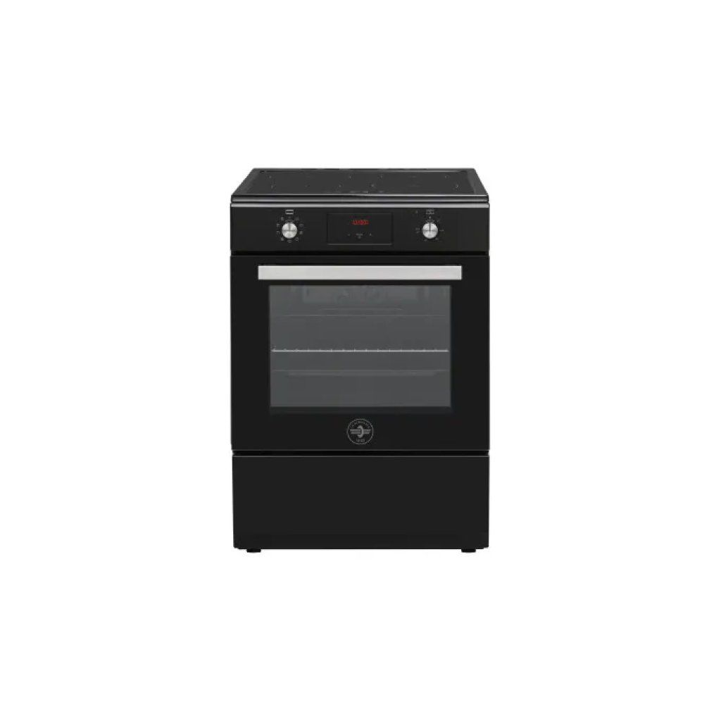 Bertazzoni La Germania SE664INE Cucina a Induzione Nera, 4 Zone, Forno Multifunzione 69 L