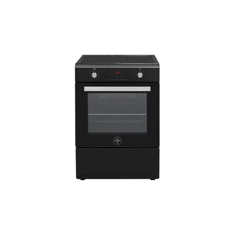 Bertazzoni La Germania SE664INE Cucina a Induzione Nera, 4 Zone, Forno Multifunzione 69 L