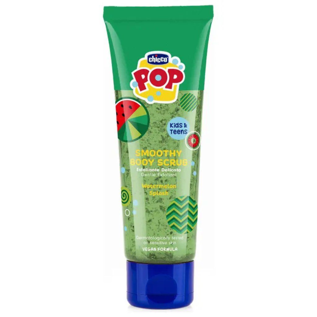 Chicco POP Smoothy Scrub Corpo per Bambini, Anguria e Semi di Kiwi, 150 ml