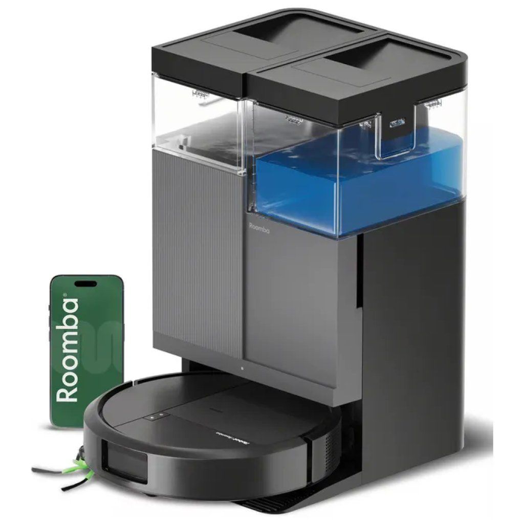 IRobot Roomba Plus 415 Combo Robot Aspirapolvere e Lavapavimenti con Stazione AutoWash, LiDAR, 20.000 Pa