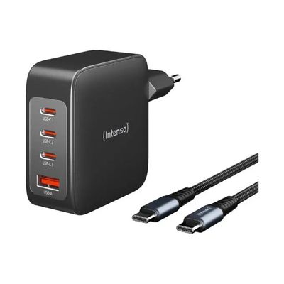 Intenso Caricatore GaN 140 W con 3 USB-C e 1 USB-A Intenso Caricatore GaN 140 W con 3 USB-C e 1 USB-A